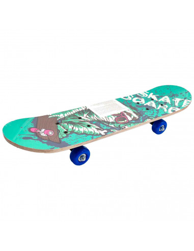 Tradineur - Skateboard para niños y jóvenes - Fabricado en madera - Compacto y resistente, divertido de conducir - 14,5 x 58,2 c