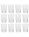 Tradineur - Set de 12 vasos de sidra, cristal, aptos para lavavajillas y microondas, servir agua, bebidas, refrescos, 12 x 9 cm,