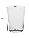 Tradineur - Set de 12 vasos de sidra, cristal, aptos para lavavajillas y microondas, servir agua, bebidas, refrescos, 12 x 9 cm,