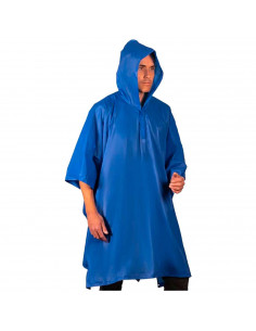 Tradineur - Poncho impermeable con capucha para deportes - Fabricado 100% poliéster - Alta densidad y revestimiento - Talla XL -