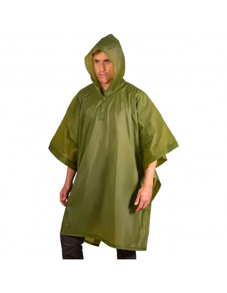 Tradineur - Poncho impermeable con capucha para adultos - Fabricado 100% poliéster - Alta densidad y revestimiento - Talla XL -
