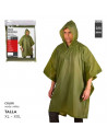 Tradineur - Poncho impermeable con capucha para adultos - Fabricado 100% poliéster - Alta densidad y revestimiento - Talla XL -