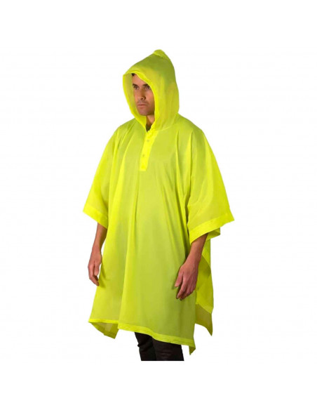 Tradineur - Poncho impermeable con capucha para ciclitas - Fabricado 100% poliéster - Alta densidad y revestimiento - Talla XL -