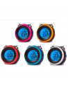 Tradineur - Reloj digital, despertador con diseño clásico de doble campana- Silencioso y con alarma - Pantalla LED multifunciona