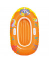 Tradineur - Barca hinchable infantil decorada con animales marinos, balsa inflable de vinilo, incluye parche de reparación, 119