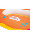 Tradineur - Barca hinchable infantil decorada con animales marinos, balsa inflable de vinilo, incluye parche de reparación, 119