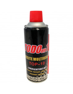 Tradineur - Aceite multiusos Todo en 1, spray de aceite anticorrosivo con cánula coches, bicicletas, lubrica, limpia y protege c