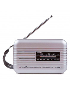 Tradineur - Radio de bolsillo - Sintonizador AM/FM - Sintonizador con Indicador - Pilas no incluidas - 8 x 12,5 x 2,5 cm - Color