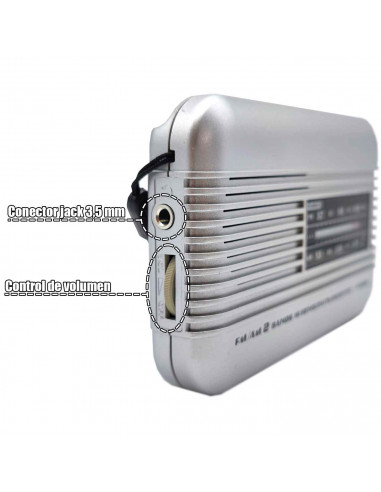 Tradineur - Radio de bolsillo - Sintonizador AM/FM - Sintonizador con Indicador - Pilas no incluidas - 8 x 12,5 x 2,5 cm - Color