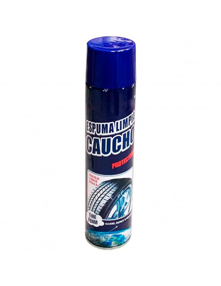 Tradineur - Espuma limpia caucho con pulverización en spray, limpieza profunda, proteje, limpia y brilla, abrillantador de neumá