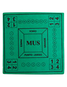 Tradineur - Tapete de mus, 2 a 4 jugadores, mantel, alfombrilla de fieltro para juegos de mesa, salón, cartas, grosor 2 mm (Verd