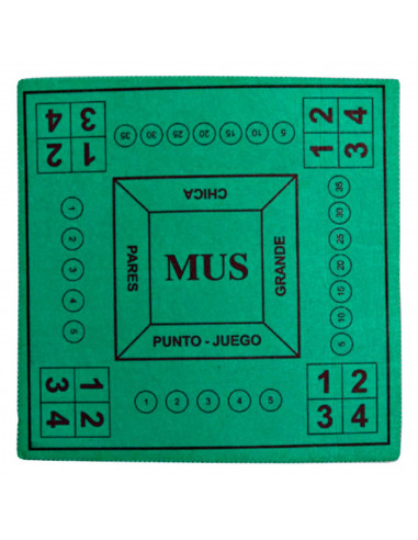 Tradineur - Tapete de mus, 2 a 4 jugadores, mantel, alfombrilla de fieltro para juegos de mesa, salón, cartas, grosor 2 mm (Verd