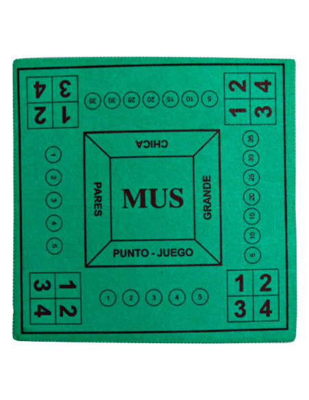 Tradineur - Tapete de mus, 2 a 4 jugadores, mantel, alfombrilla de fieltro para juegos de mesa, salón, cartas, grosor 2 mm (Verd Tradineur - Tapete de mus, 2 a 4 jugadores, mantel, alfombrilla de fieltro para juegos de mesa, salón, cartas, grosor 2 mm (Verd