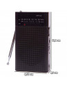 Tradineur - Radio de bolsillo vertical - Sintonizador AM/FM - Sintonizador con Indicador - Pilas no incluidas - 12 x 7 x 4 cm -