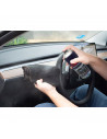 Tradineur - Spray abrillantador de silicona para salpicadero y volante de coche, moto, vehículos, brilla, protege y lubrica, 450