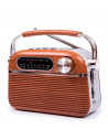 Tradineur - Radio vintage "Blues" clásico con asa - Sintonizador AM/FM/SW - Sintonizador con Indicador - Batería recargable - Bl