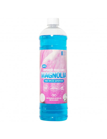 Tradineur - Fregasuelos, limpiador bioalcohol perfumado con aroma de magnolia, secado rápido, ph neutro, todo tipo de superficie
