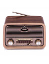 Tradineur - Radio vintage "INDIE" con diseño antiguo - Sintonizador AM/FM/SW - Sintonizador con Indicador - Bluetooth - Conector