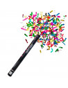 Tradineur - Cañón de confeti multicolor de aire comprimido, popper, cracker de confetti de colores, cumpleaños, bodas, fiestas,
