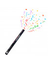Tradineur - Cañón de confeti multicolor de aire comprimido, popper, cracker de confetti de colores, cumpleaños, bodas, fiestas,