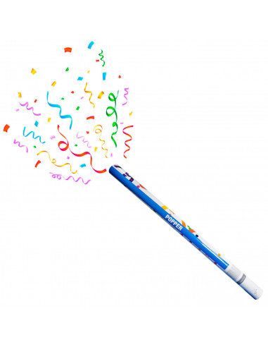 Tradineur - Cañón de confeti de aire comprimido multicolor, popper, cracker de confetti de colores, cumpleaños, bodas, fiestas,