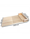 Tradineur - Tabla de madera natural para lavar ropa a mano, lavado manual, lavandería, resistente y duradera, diseño sencillo y
