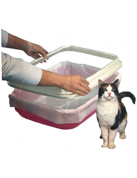 Tradineur - Pack de 12 bolsas para Arenero de gato - Bandeja de arena - Bolsa para excrementos para gatos, Mascotas - 35 x 40 cm