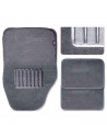 Tradineur - Juego 4 alfombras universales para coche - Alfombrillas fabricadas en terciopelo resistente, antideslizante y flexib