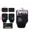 Tradineur - Juego 4 alfombras universales para coche - Alfombrillas de terciopelo, antideslizantes, resistentes, flexibles, vehí