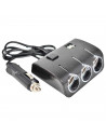 Tradineur - Enchufe múltiple para coches - Tomás de encendedor de cigarros - Cargadores USB - Compatible con Smartphones, Tablet
