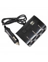 Tradineur - Enchufe múltiple para coches - Tomás de encendedor de cigarros - Cargadores USB - Compatible con Smartphones, Tablet