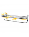 Tradineur - Toallero de baño metálico para pared, soporte de hierro cromado para toallas, sujeción mediante tornillos (Gris, 60