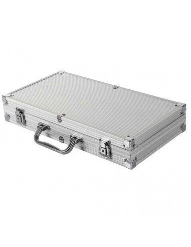 Tradineur - Juego de póker con 300 piezas - Fichas de 11,5 gramos, 2 Barajas de Cartas - Incluye maletín de metal.