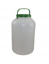 Bidón de plástico de 17 litros de capacidad con asa. Recipiente de 39 x 39 cm para almacenamiento de líquidos. Envase grande par