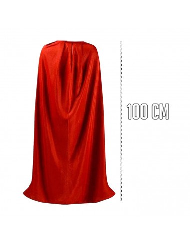 Tradineur - Capa de superhéroe infantil - Accesorio/complemento para disfraz de vampiro o superhéroe - Longitud de 100 cm - Fibr