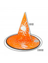 Tradineur - Gorro de bruja - Diseño de araña - Sombrero de maga, hechicera, disfraz carnaval, Halloween, fiestas - Diámetro 39 c