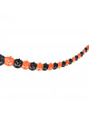 Tradineur - Guirnalda de calabaza de Halloween - Diseño clásico - Decoración y complementación para Halloween - Color naranja -