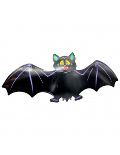 Tradineur - Murciélago de Halloween para colgar - Diseño clásico - Decoración y complementación para Halloween - Color Negro - 2