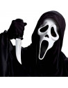 Tradineur - Máscara de scream, asesino con capucha - Apto para jóvenes y adultos - Complementos de disfraces para carnaval, hall