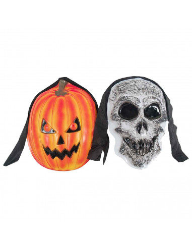 Tradineur - Placa de calavera/calabaza para Halloween - Diseño clásico - Decoración y complementación para Halloween - Modelo Su