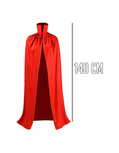 Tradineur - Capa de vampiro para adultos - Accesorio/complemento para disfraz de vampiro o supervillano - Longitud de 140 cm - F