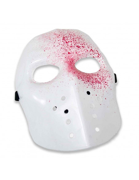 Tradineur - Máscara de jugador de hockey ensangrentado - Fabricado en plástico - Complemento de Halloween - 25 x 16,5 cm