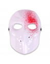 Tradineur - Máscara de jugador de hockey ensangrentado - Fabricado en plástico - Complemento de Halloween - 25 x 16,5 cm