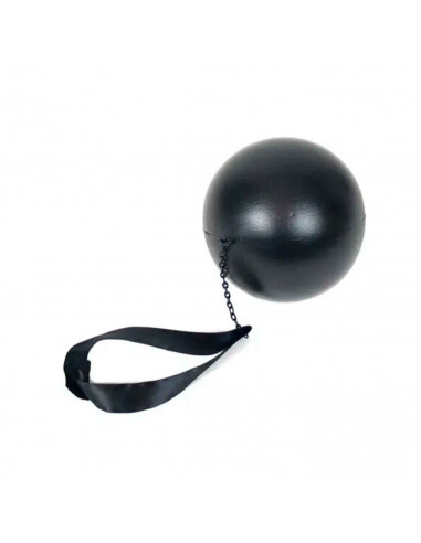 Tradineur - Bola de prisionero fantasma - Fabricado en plástico - Complemento de Halloween - Ø 11 cm - Color Negro