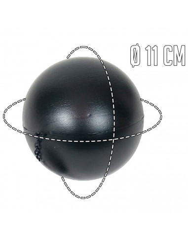 Tradineur - Bola de prisionero fantasma - Fabricado en plástico - Complemento de Halloween - Ø 11 cm - Color Negro