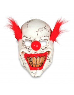 Tradineur - Máscara de payaso con pelo - Apto para jóvenes y adultos - Complementos de disfraces para carnaval, halloween u otra