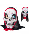 Tradineur - Máscara de calavera para Halloween - Fabricado en plástico - Complemento para disfraces de carnaval - 28 x 18 x 10 c