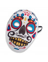 Tradineur - Máscara de calavera mexicana para Halloween - Fabricado en plástico - Complemento para disfraces de carnaval - 25 x