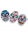 Tradineur - Máscara de calavera mexicana para Halloween - Fabricado en plástico - Complemento para disfraces de carnaval - 25 x