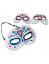 Tradineur - Antifaz con decorado mexicano - Complemento para carnaval, Halloween y celebraciones. - Color Surtido - 12,5 x 19 x